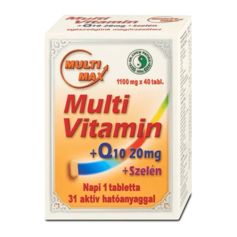 Dr. Chen Multi-max vitamin +Q10+ szelén tabletta 40db tabletta
