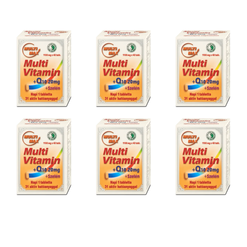 Dr. Chen Multi-max vitamin +Q10+ szelén tabletta 40db tabletta 6db-os csomag