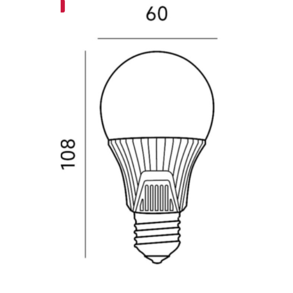 LED Izzó érzékelővel E27/9W/230V 6500K