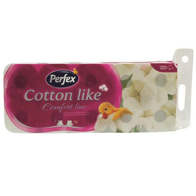 Toalettpapír PERFEX Cotton Comfort Line 3 réteg 10 tekercs