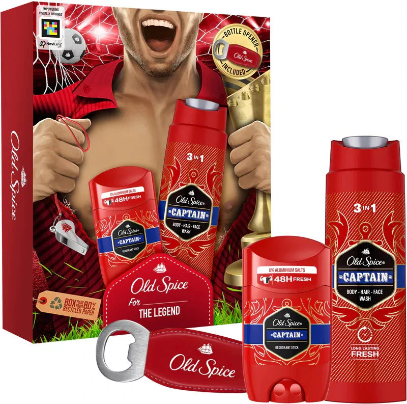 Old Spice Ajándékcsomag CAPTAIN AJÁNDÉK SÍPPAL Tusfürdő 250 ml + Dezodor 150ml