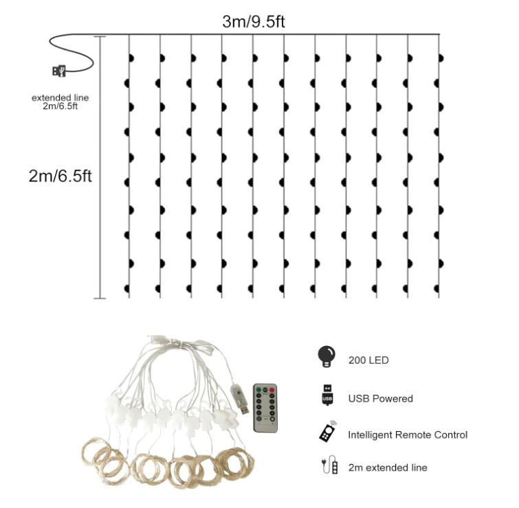 50db 375 láb hamis szőlő hálószoba zöld szőlőhöz 200 LED-es függönyfüzérrel, selyemfűzfalevél füzér esztétikus szobadekorációhoz Karácsonyi otthon Konyha Kert Esküvői Fali dekoráció