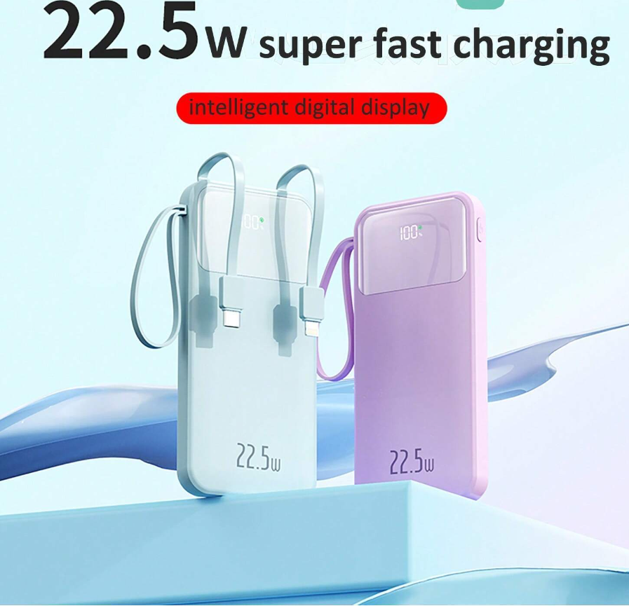 Power Bank 22.5W Kijelzős Külső Akkumulátor