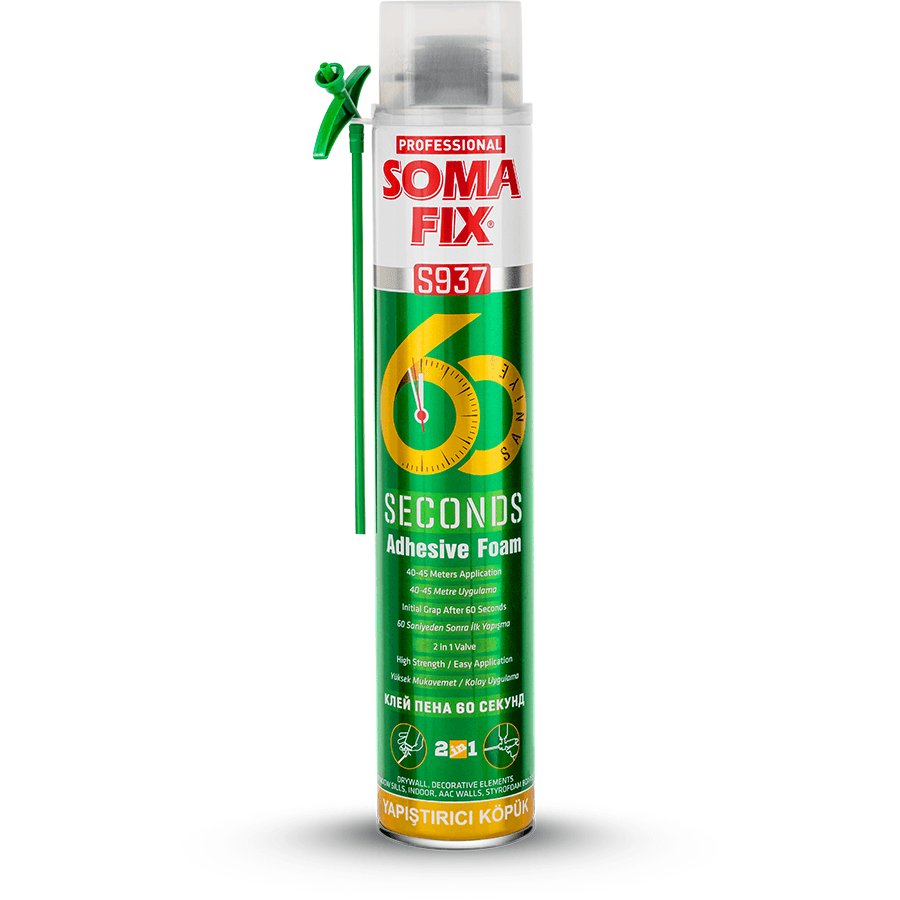 SomaFix 60 másodperces 2az1-ben ragasztóhab - Erős, gyors és megbízható kötés!
