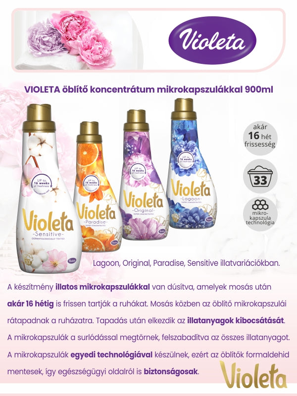 Violeta Intense Original Öblítő Koncentrátum 30 Mosás 900ml