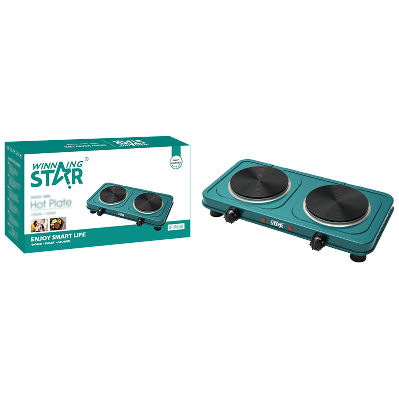 Winning Star – Dupla Elektromos Főzőlap (1000W + 1000W)
