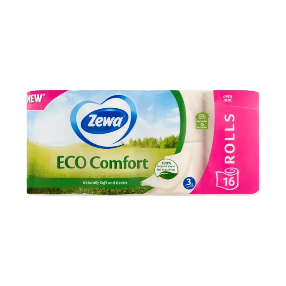 Zewa Eco Comfort 3 Rétegű Toalettpapír – Környezetbarát Kényelem 16 Tekercs