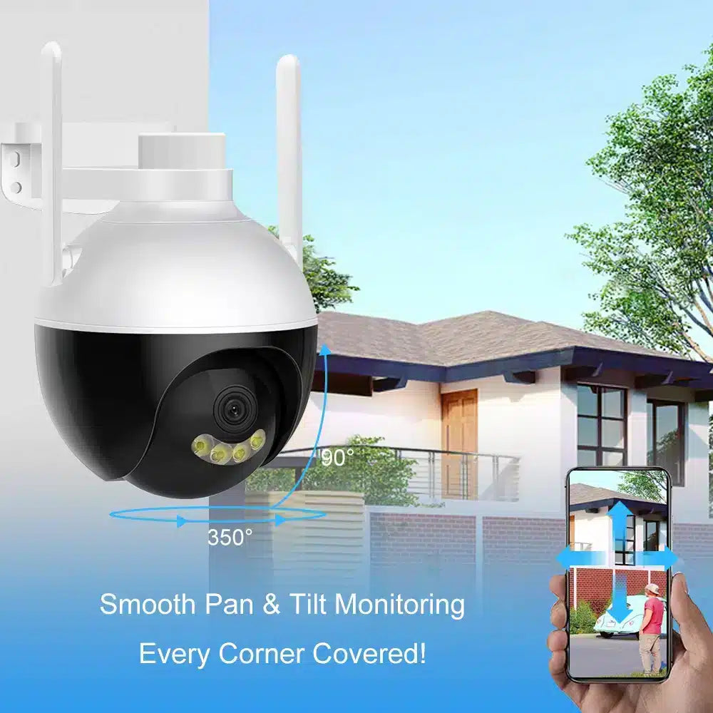 4K Ultra HD Wi-Fi IP Gömb Kamera – 360° panoráma, IP66, 5× optikai zoom, intelligens humán-detektor