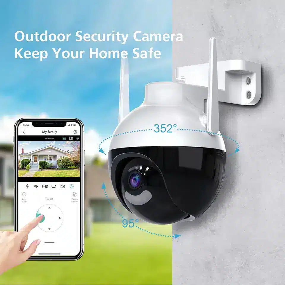 4K Ultra HD Wi-Fi IP Gömb Kamera – 360° panoráma, IP66, 5× optikai zoom, intelligens humán-detektor
