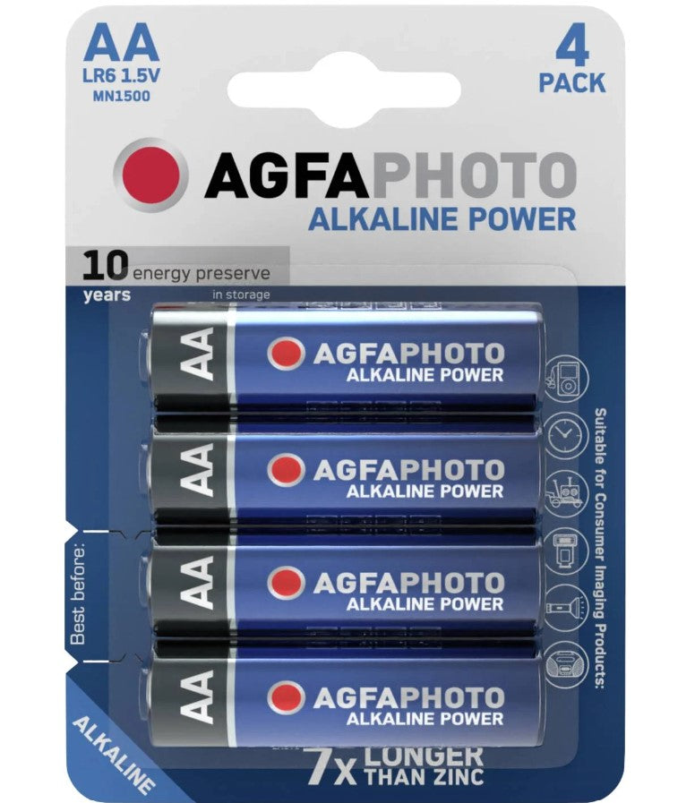 AGFAPHOTO Alkaline Power AA Elemek - 4 Darabos Csomag