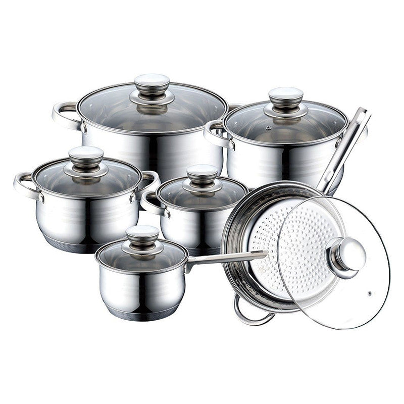 Bachmayer 12 részes rozsdamentes acél edénykészlet, indukció BM-1205