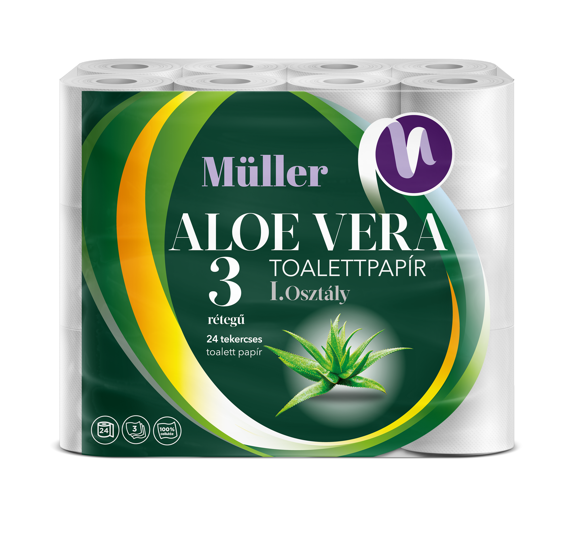 Müller Aloe Vera 3 Rétegű Wc Papír XXL 24 Tekercs