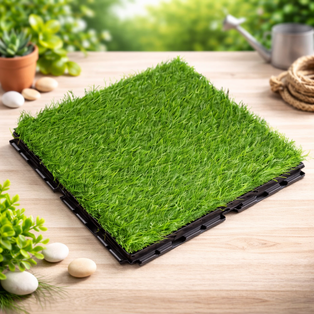 Műfű padlóburkolat 30x30 cm 6db