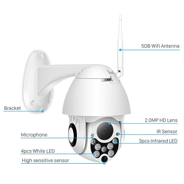 Wifi IP Kültéri Térfigyelő Kamera Onvif 21P